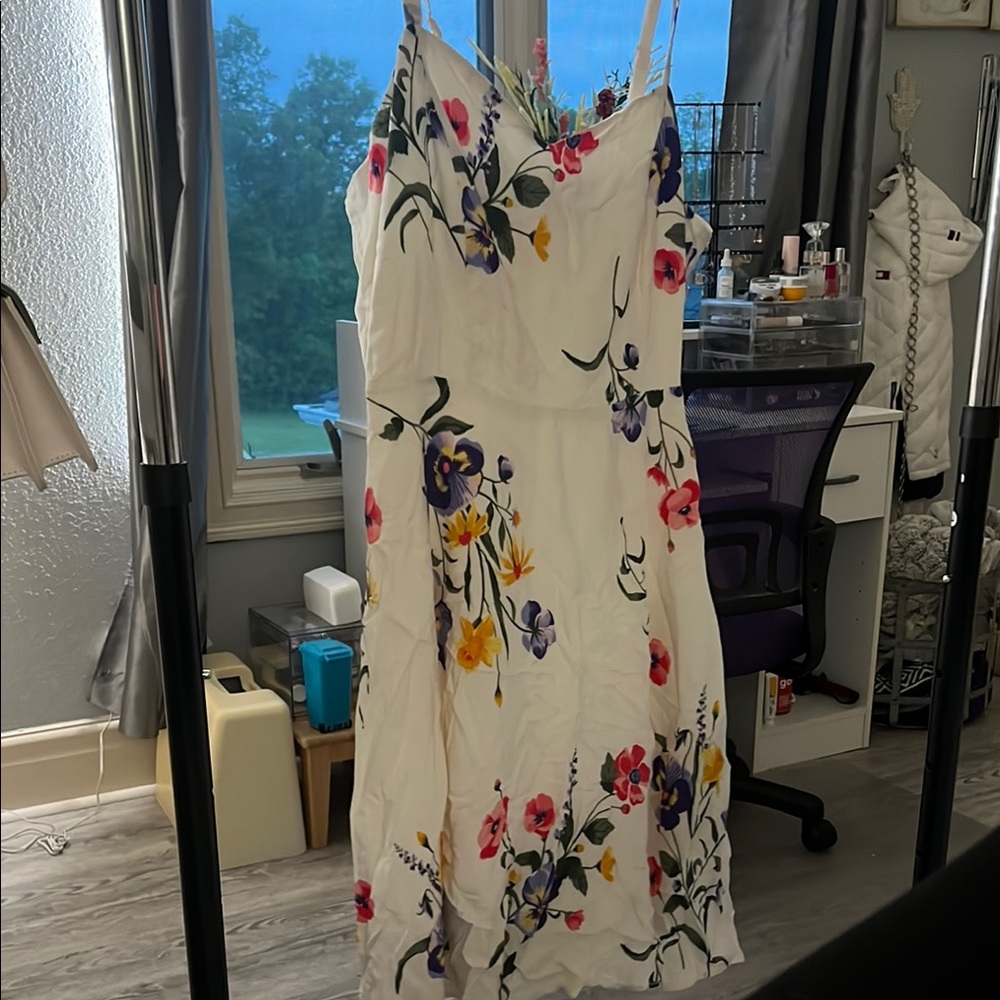 Old Navy Red and Blue Maxi Sundress